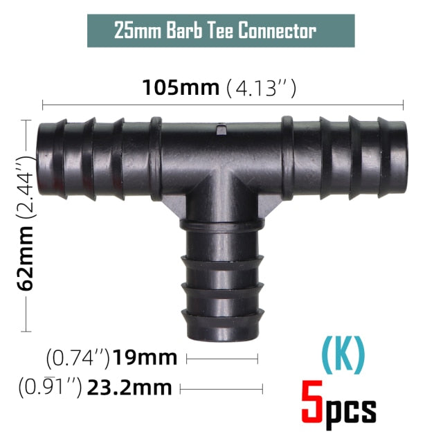 Garden Irrigation Tubing Barbed Connector Fitting Micro Drip Adapter - KiwisLove