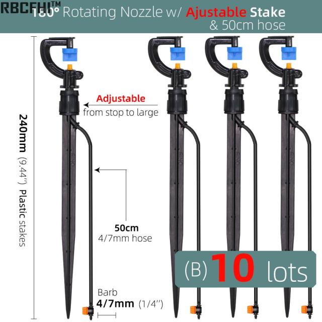 Rotating Sprayer Refraction Mist Nozzles with Stakes Connector - KiwisLove