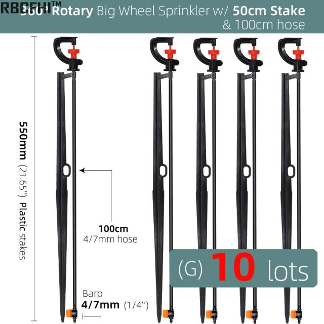 Rotating Sprayer Refraction Mist Nozzles with Stakes Connector - KiwisLove