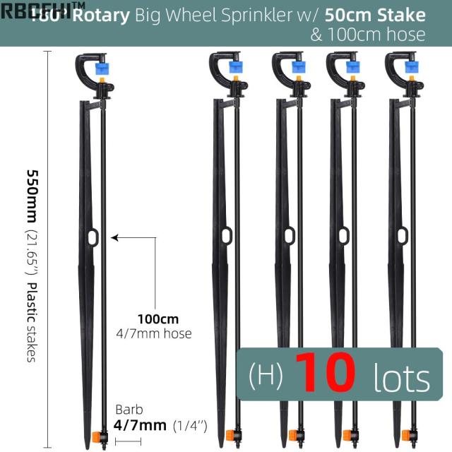 Rotating Sprayer Refraction Mist Nozzles with Stakes Connector - KiwisLove