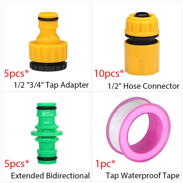 Garden Hose Connector Kit Tap 3/4" Male Female Thread Nipple Joint - KiwisLove