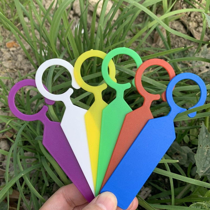 Garden Planting Tag Ring Hook Tree Markers Sign Heart Shape Plastic Waterproof Re-Usable Hanging Label Stakes For Flower Nursery - KiwisLove