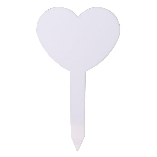 Garden Planting Tag Ring Hook Tree Markers Sign Heart Shape Plastic Waterproof Re-Usable Hanging Label Stakes For Flower Nursery - KiwisLove