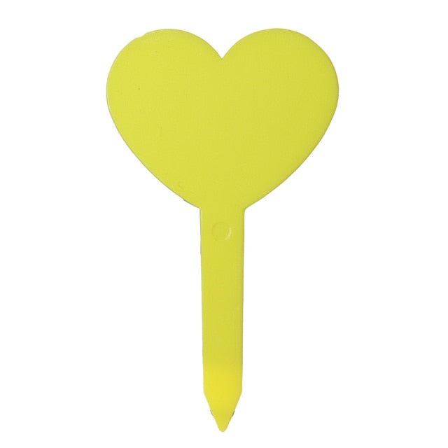 Garden Planting Tag Ring Hook Tree Markers Sign Heart Shape Plastic Waterproof Re-Usable Hanging Label Stakes For Flower Nursery - KiwisLove