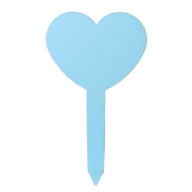 Garden Planting Tag Ring Hook Tree Markers Sign Heart Shape Plastic Waterproof Re-Usable Hanging Label Stakes For Flower Nursery - KiwisLove