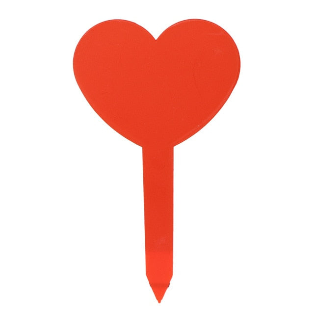 Garden Planting Tag Ring Hook Tree Markers Sign Heart Shape Plastic Waterproof Re-Usable Hanging Label Stakes For Flower Nursery - KiwisLove