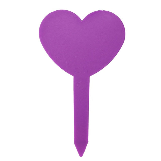 Garden Planting Tag Ring Hook Tree Markers Sign Heart Shape Plastic Waterproof Re-Usable Hanging Label Stakes For Flower Nursery - KiwisLove
