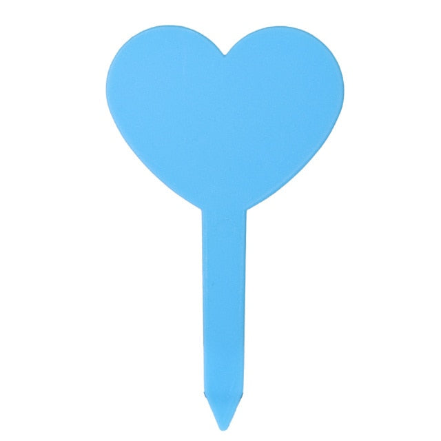 Garden Planting Tag Ring Hook Tree Markers Sign Heart Shape Plastic Waterproof Re-Usable Hanging Label Stakes For Flower Nursery - KiwisLove