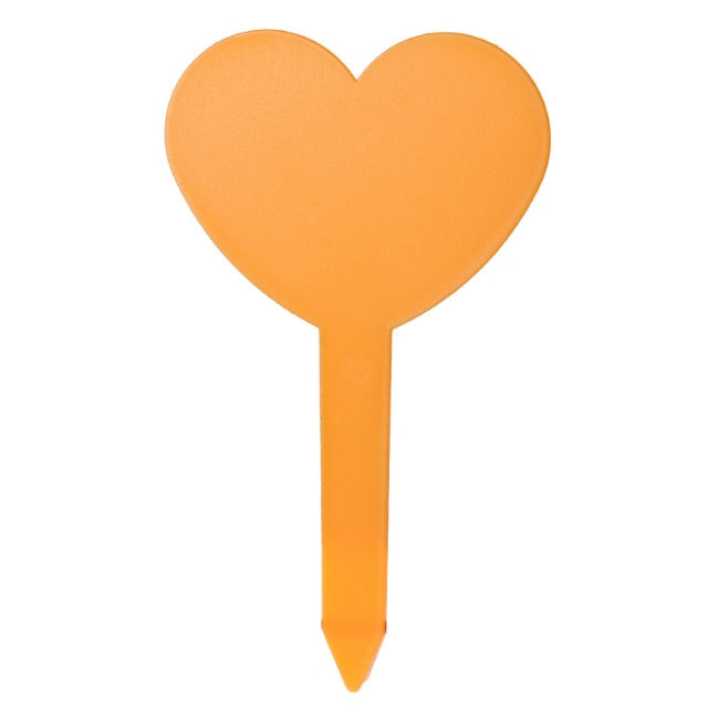 Garden Planting Tag Ring Hook Tree Markers Sign Heart Shape Plastic Waterproof Re-Usable Hanging Label Stakes For Flower Nursery - KiwisLove