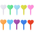 Garden Planting Tag Ring Hook Tree Markers Sign Heart Shape Plastic Waterproof Re-Usable Hanging Label Stakes For Flower Nursery - KiwisLove