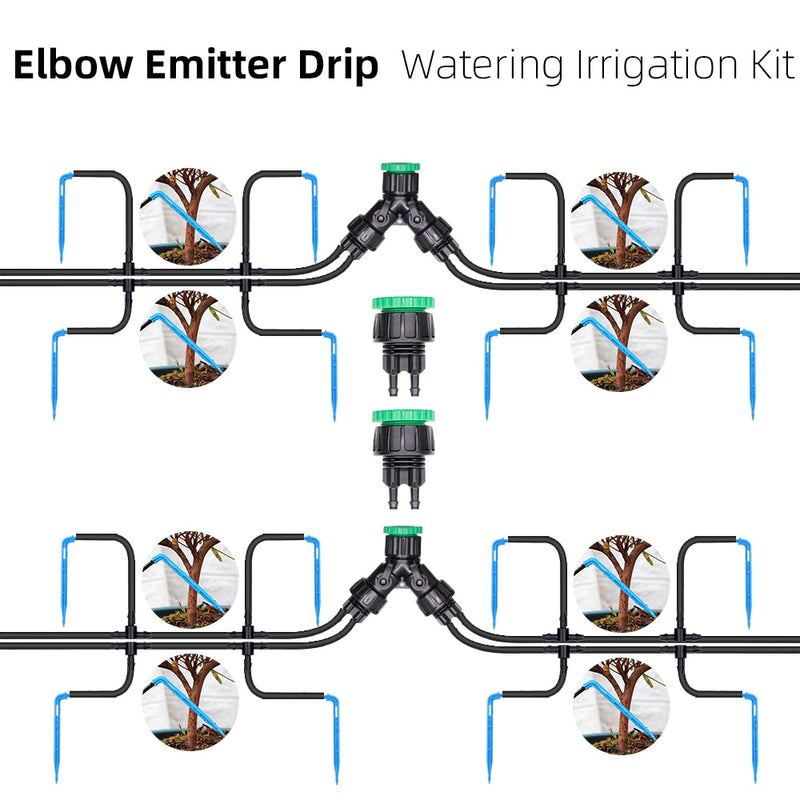 Greenhouse Blue Elbow Emitter Automatic Drip System - KiwisLove