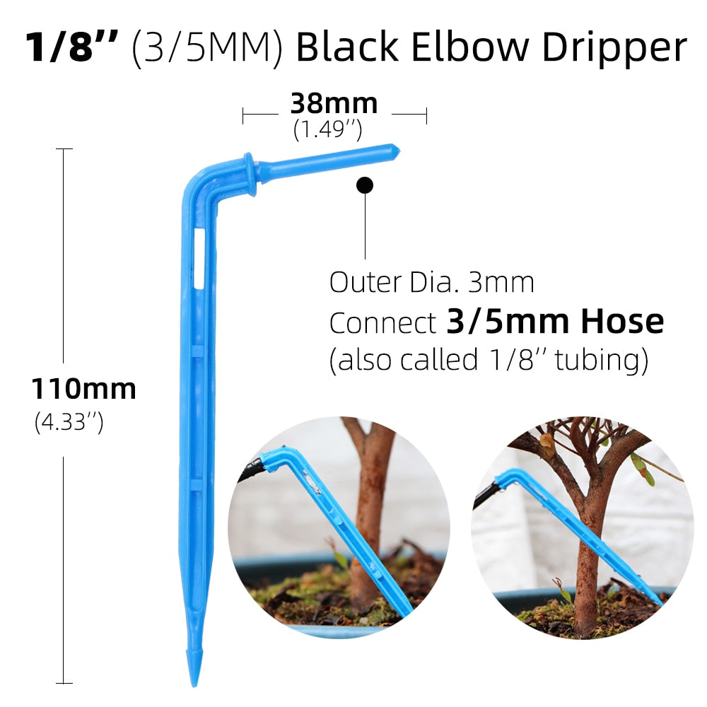 Greenhouse Blue Elbow Emitter Automatic Drip System - KiwisLove