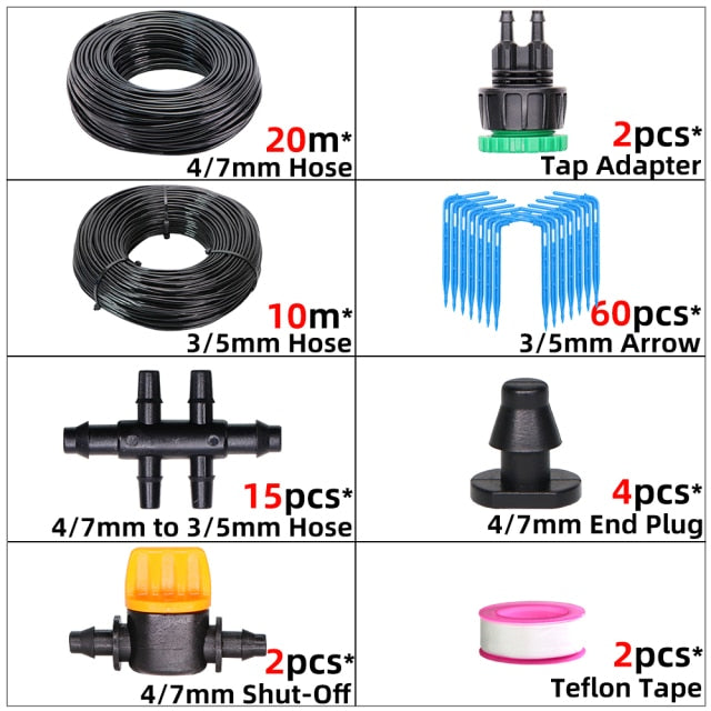 Greenhouse Blue Elbow Emitter Automatic Drip System - KiwisLove