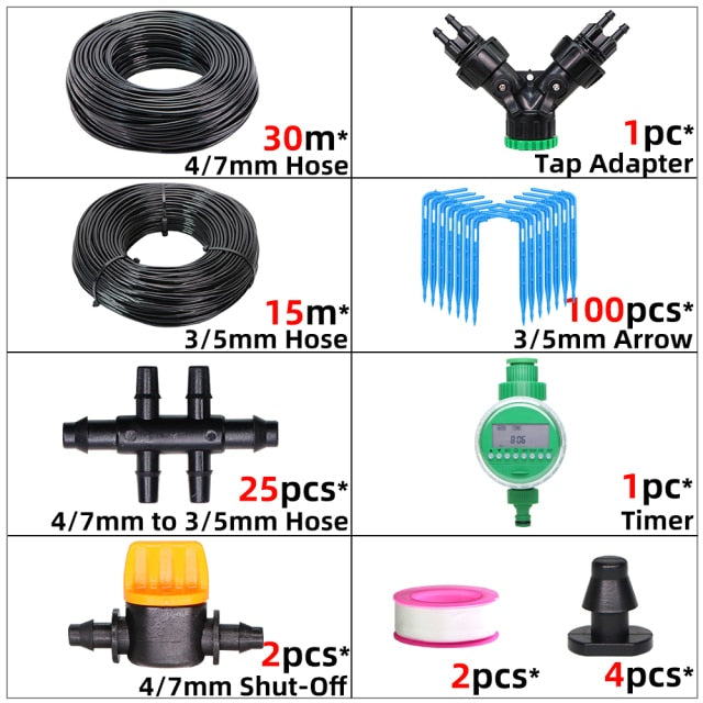 Greenhouse Blue Elbow Emitter Automatic Drip System - KiwisLove