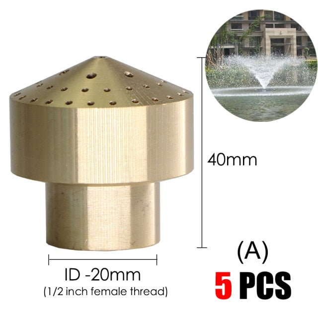 15 Types of Horticulture Brass Fountain Nozzles Sprinklers Pond Rotating - KiwisLove