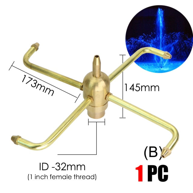 15 Types of Horticulture Brass Fountain Nozzles Sprinklers Pond Rotating - KiwisLove