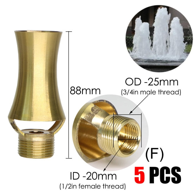 15 Types of Horticulture Brass Fountain Nozzles Sprinklers Pond Rotating - KiwisLove