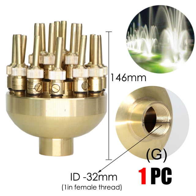 15 Types of Horticulture Brass Fountain Nozzles Sprinklers Pond Rotating - KiwisLove