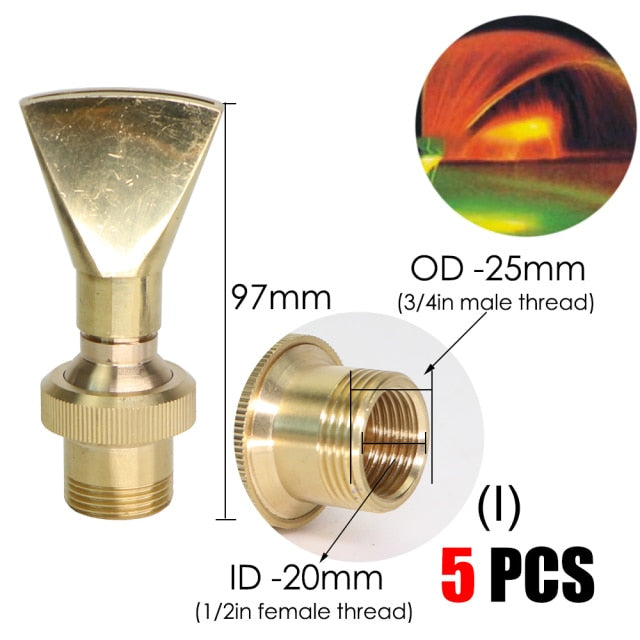 15 Types of Horticulture Brass Fountain Nozzles Sprinklers Pond Rotating - KiwisLove