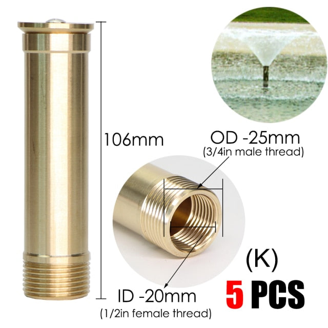 15 Types of Horticulture Brass Fountain Nozzles Sprinklers Pond Rotating - KiwisLove