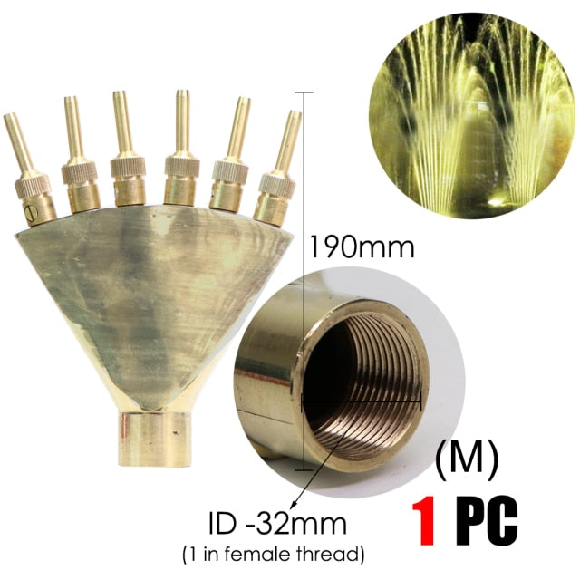 15 Types of Horticulture Brass Fountain Nozzles Sprinklers Pond Rotating - KiwisLove