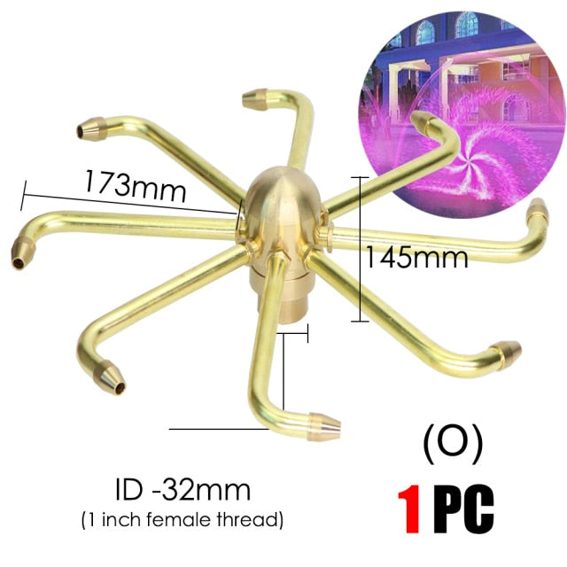 15 Types of Horticulture Brass Fountain Nozzles Sprinklers Pond Rotating - KiwisLove