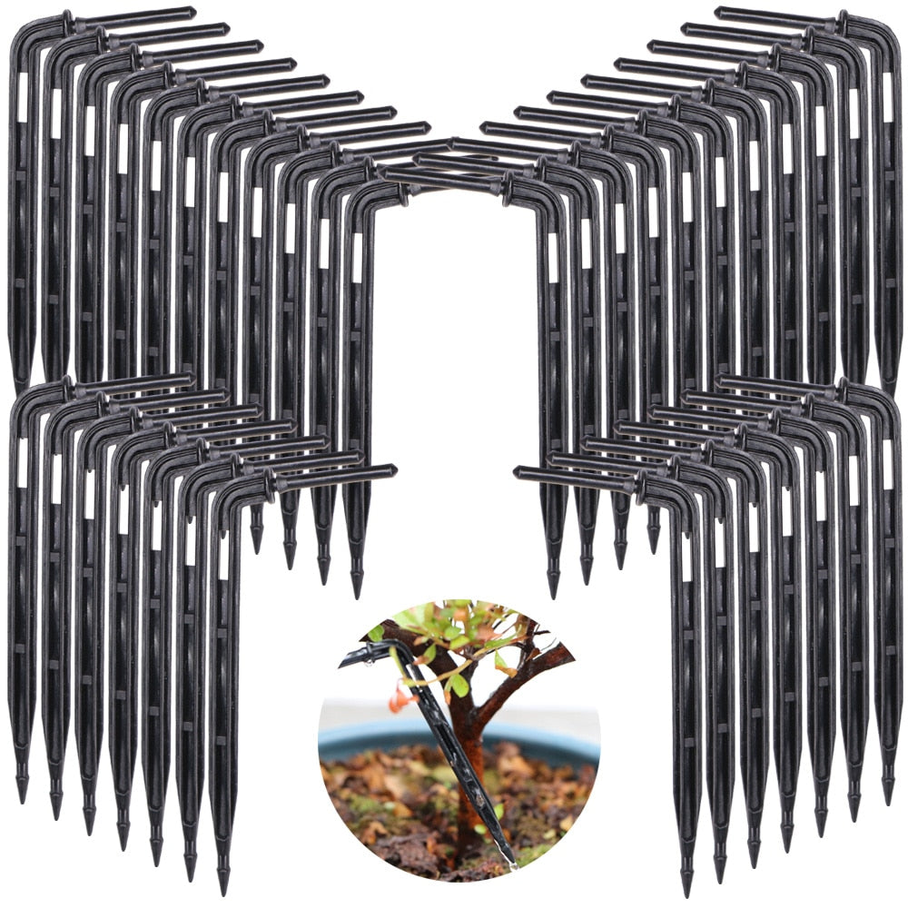 200 pcs Greenhouse Garden Watering Dripper 1/8'' Arrow Elbow Dripping - KiwisLove