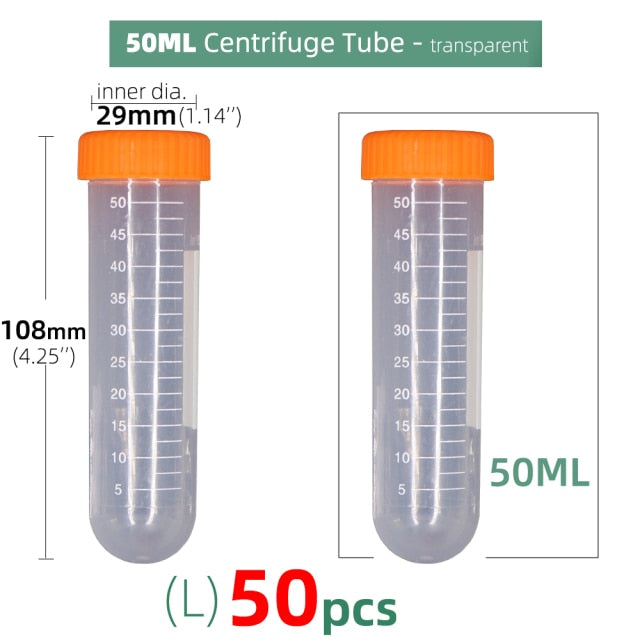 Garden Storage Clear Plastic Bottle Centrifuge Tube Transparent Container - KiwisLove