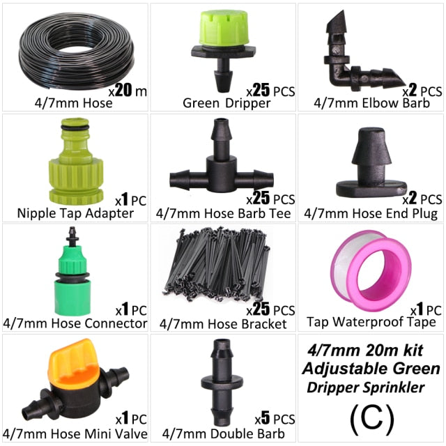 20m Garden Shower Drip Irrigation Sprayer System - KiwisLove