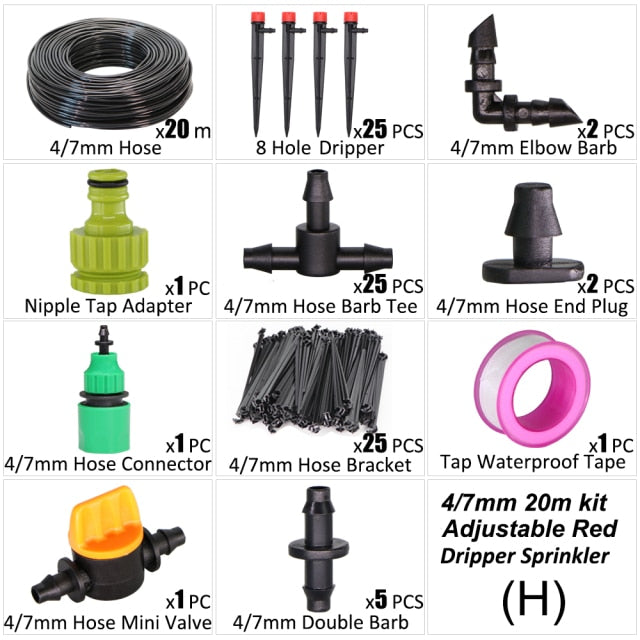 20m Garden Shower Drip Irrigation Sprayer System - KiwisLove