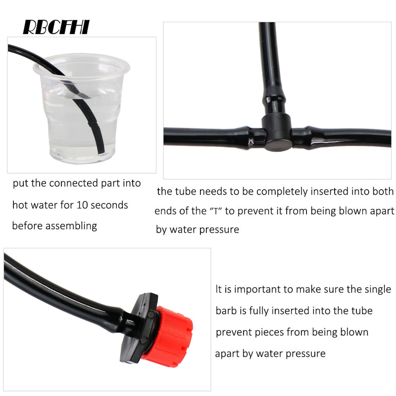 DIY 1/4" Tubing Drip Irrigation Kit Garden Watering Cooling Mist System - KiwisLove