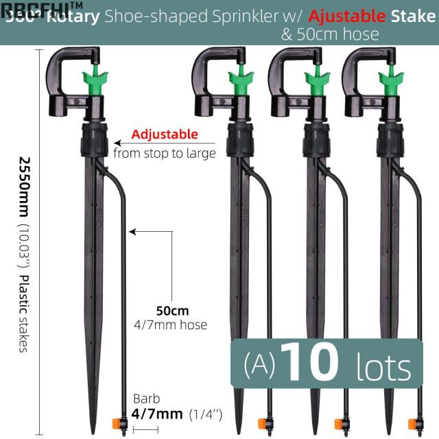 360 Degrees G Type Nozzles Sprayer Watering System Automatic Rotating - KiwisLove