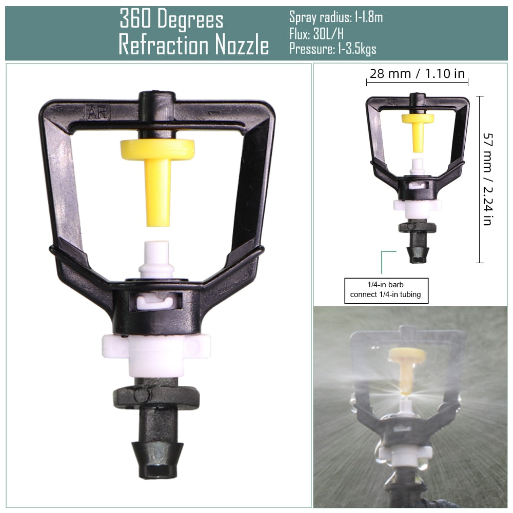 Garden Irrigation Misting Refraction Hanging Nozzle Watering Sprinkler - KiwisLove