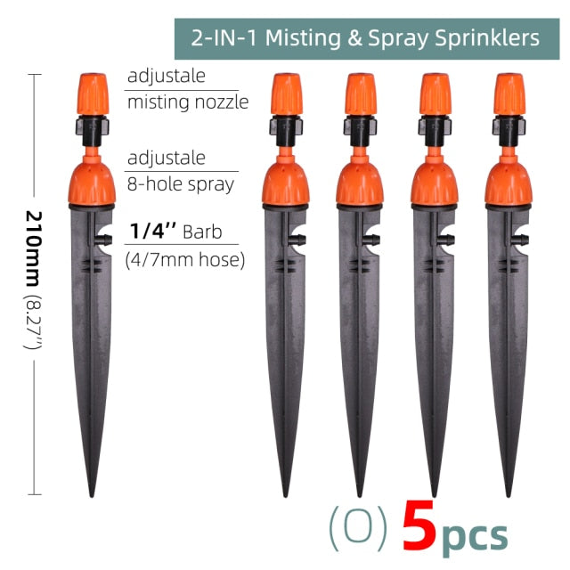 Garden Watering  Nozzle Drippers Sprayer Misting Atomizing Sprinklers - KiwisLove