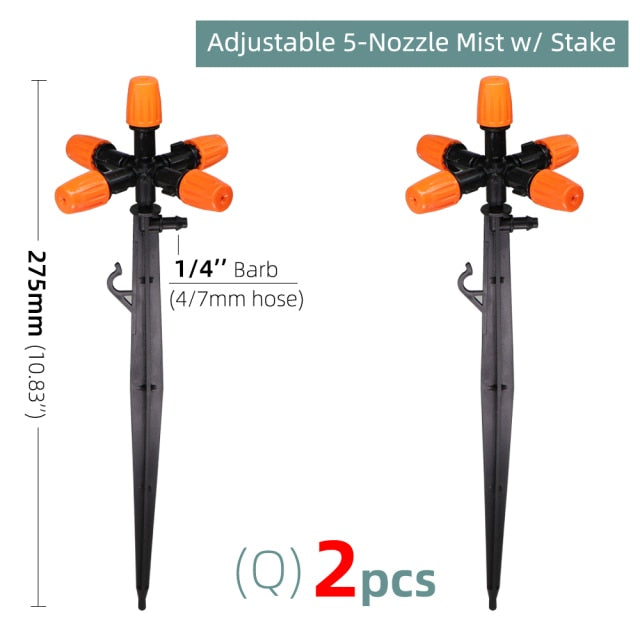 Garden Watering  Nozzle Drippers Sprayer Misting Atomizing Sprinklers - KiwisLove