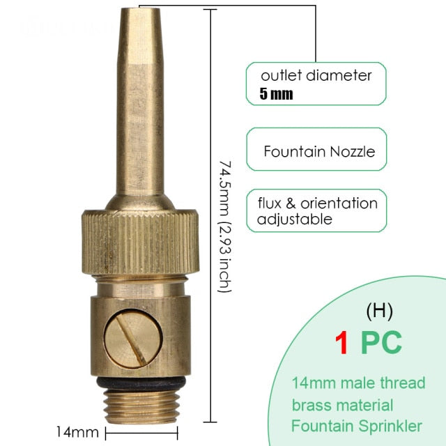 10 Kinds of Models Garden Adjustable Fountain Nozzle Brass - KiwisLove