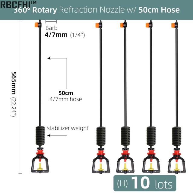 Rotating 360 Degrees Sprayer Refraction Mist Nozzles with Stakes - KiwisLove