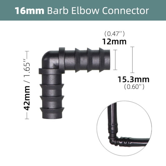 10PCS Garden Irrigation 16mm Barbed Tee Watering Connector - KiwisLove