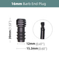 10PCS Garden Irrigation 16mm Barbed Tee Watering Connector - KiwisLove