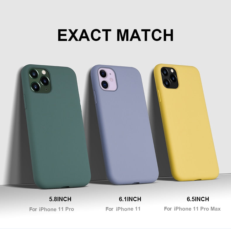 Silicone Case For iPhone 11 12  Pro  Max  Full Cover - KiwisLove