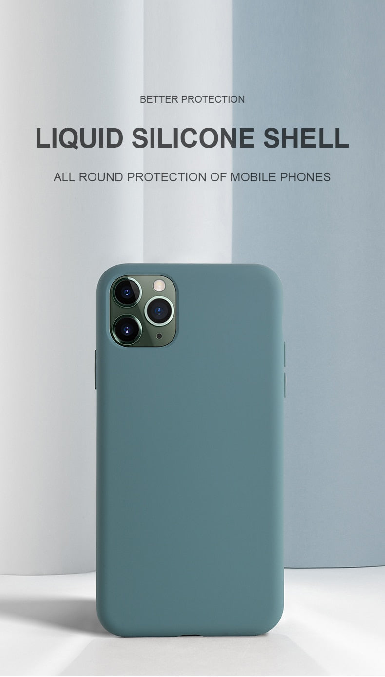 Silicone Case For iPhone 11 12  Pro  Max  Full Cover - KiwisLove