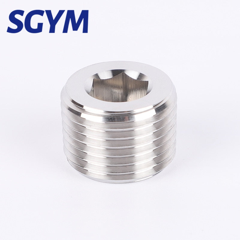 Stainless Steel 304 Hexagon Pipe Countersunk End Plug Fitting Water Gas Oil - KiwisLove