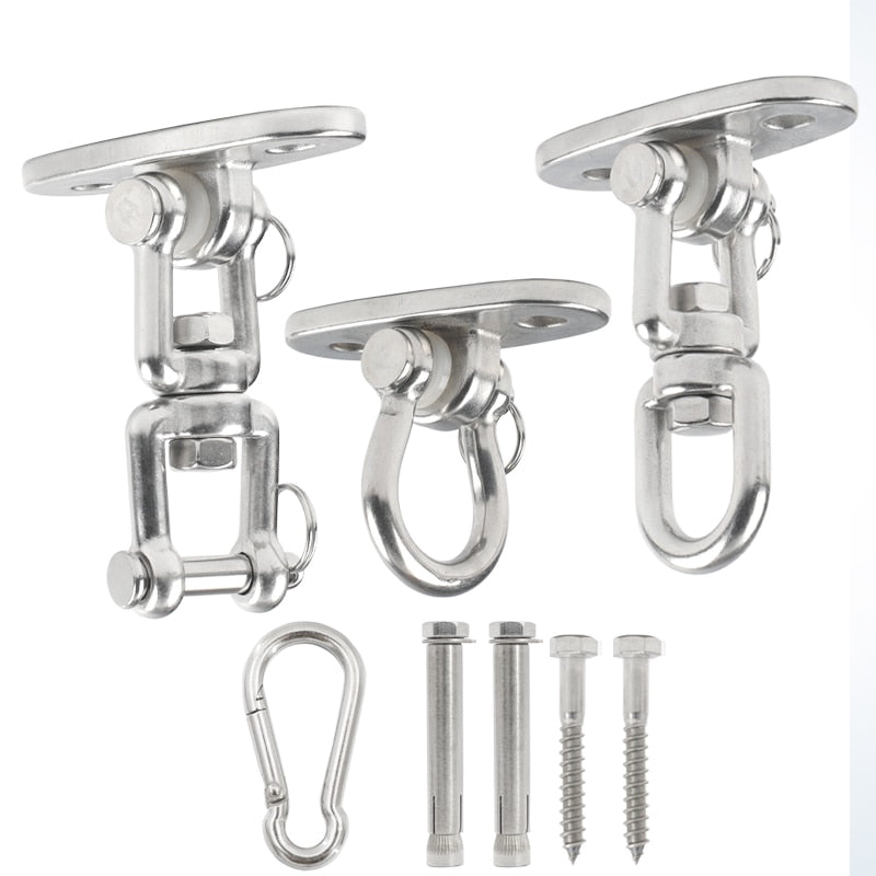 SUS304 Rotary Swing Fixed Plate Heavy Duty Swing Hangers Sets Yoga Hanging Chair - KiwisLove