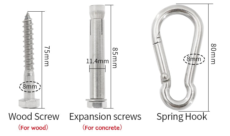 SUS304 Rotary Swing Fixed Plate Heavy Duty Swing Hangers Sets Yoga Hanging Chair - KiwisLove