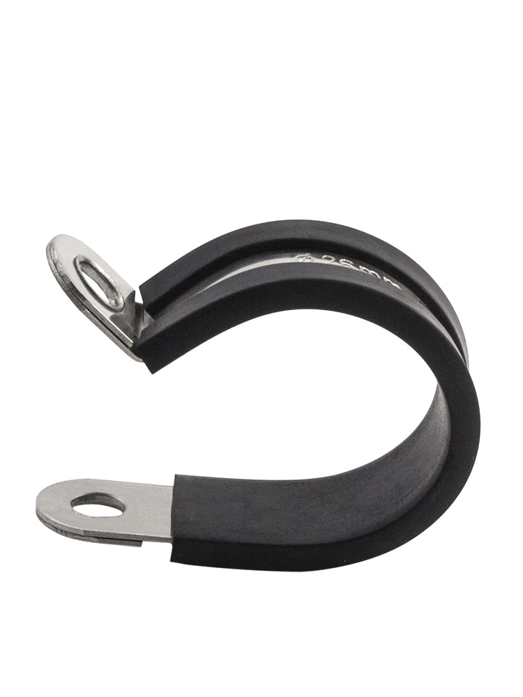304 stainless steel Rubber Lined P Clips R-type pipe clampCable Mounting Hose Pipe  Clamp hose clamp fixed clamp pipe bracket - KiwisLove
