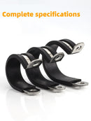 304 stainless steel Rubber Lined P Clips R-type pipe clampCable Mounting Hose Pipe  Clamp hose clamp fixed clamp pipe bracket - KiwisLove