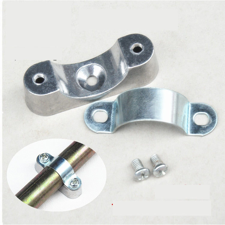 4 sets pipe clamp with screw saddle card galvanized - KiwisLove