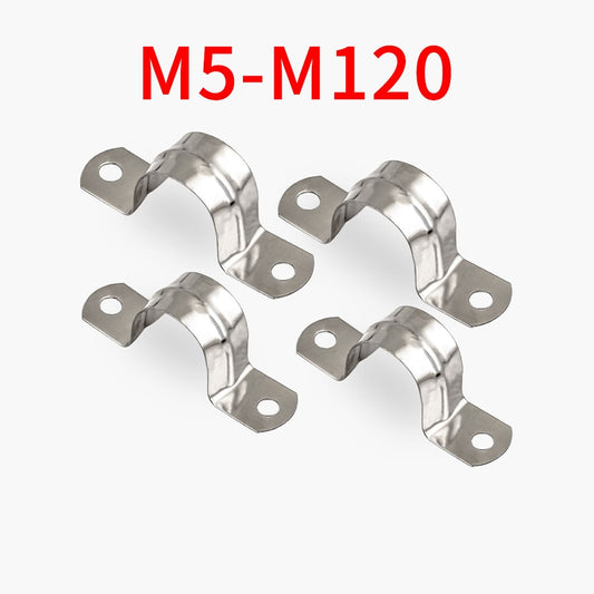 U Shape Clamps 304 Stainless Steel Tube Clip Water Pipe Saddle Clamps - KiwisLove