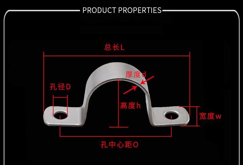 U Shape Clamps 304 Stainless Steel Tube Clip Water Pipe Saddle Clamps - KiwisLove