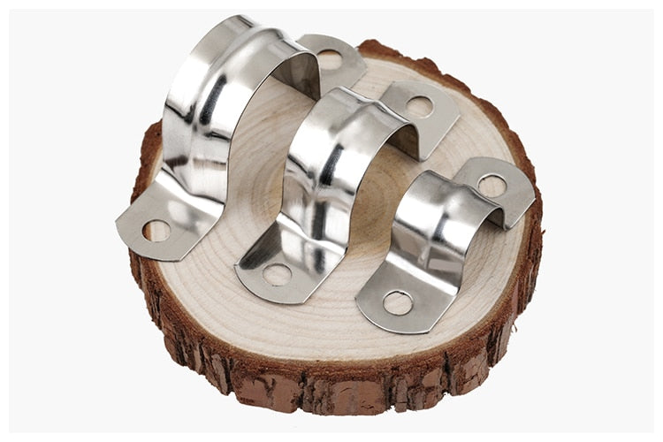 U Shape Clamps 304 Stainless Steel Tube Clip Water Pipe Saddle Clamps - KiwisLove